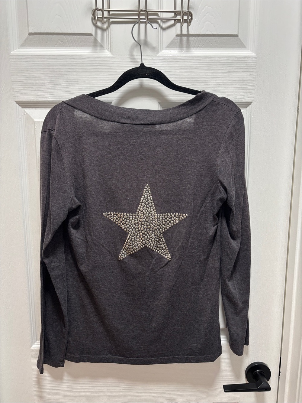 Vintage Havana Charcoal Gray Tee with Logo Tag